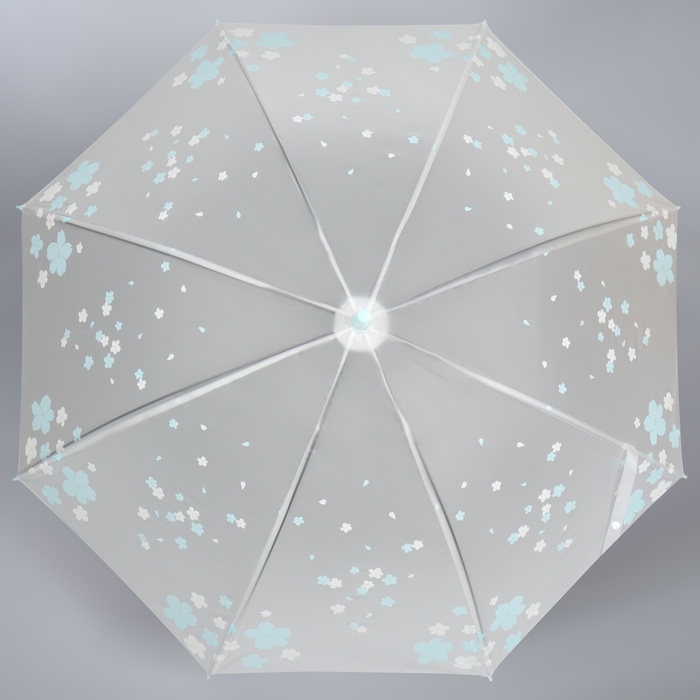 Зонт - трость полуавтоматический «Цветы», 8 спиц, R = 45 см, цвет МИКС - фото 1908104833