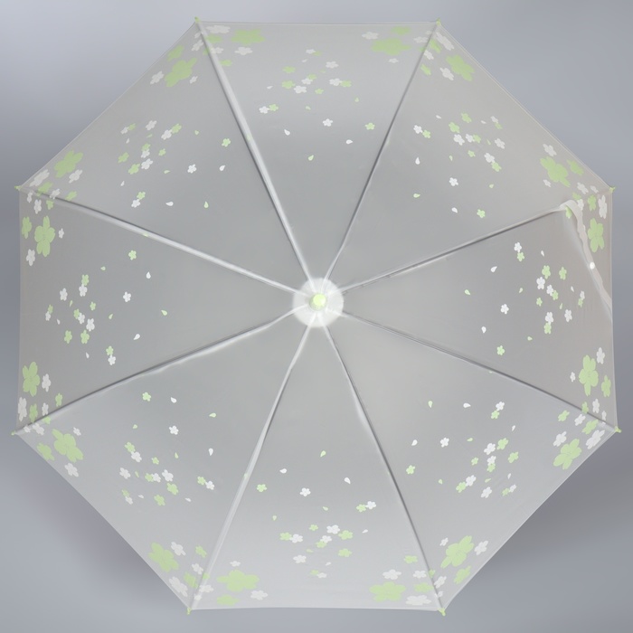 Зонт - трость полуавтоматический «Цветы», 8 спиц, R = 45 см, цвет МИКС