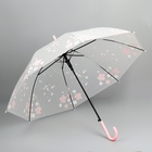 Зонт - трость полуавтоматический «Цветы», 8 спиц, R = 45 см, цвет МИКС - Фото 4