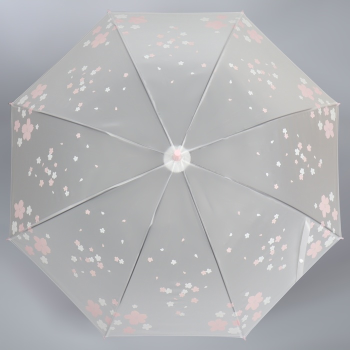 Зонт - трость полуавтоматический «Цветы», 8 спиц, R = 45 см, цвет МИКС - фото 1908104827