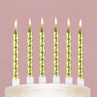 Свечи для торта, золото, 8 шт., 11,5 х17 см. - фото 9530779