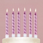 Свечи для торта, розовые, 8 шт., 11,5 х17 см. - фото 9530789