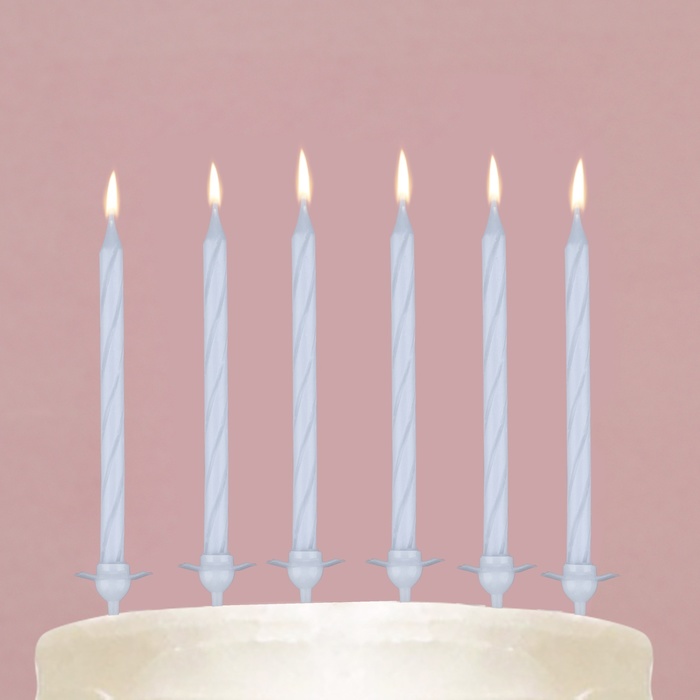 Свечи в торт, белые, 24 шт., 7,2 х 17,3 см