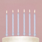 Свечи для торта, белые, 24 шт., 6 х 0,3 см (комплект 2 шт) - фото 25521472