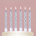 Свечи для торта, серебро, 12 шт., 11,5 х 17 см. - фото 9530804