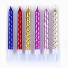 Свечи для торта, разноцветные, 6 шт., 8,5 х 15 см. - фото 9529705