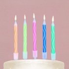 Свечи для торта «С Днём Рождения», разноцветные , 7 х 12 см. - фото 321425651