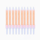 Свечи для торта «С Днём Рождения», оранжевые , 7 х 12 см. - Фото 3