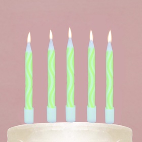 Свечи для торта «С Днём Рождения», желтые , 7 х 12 см.