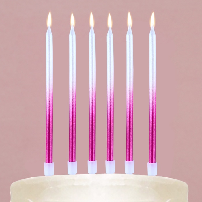 Свечи для торта «Make a wish», 7,5 х 18 см.