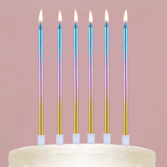 Свечи для торта «Make a wish», 7,5 х 18 см. - Фото 1