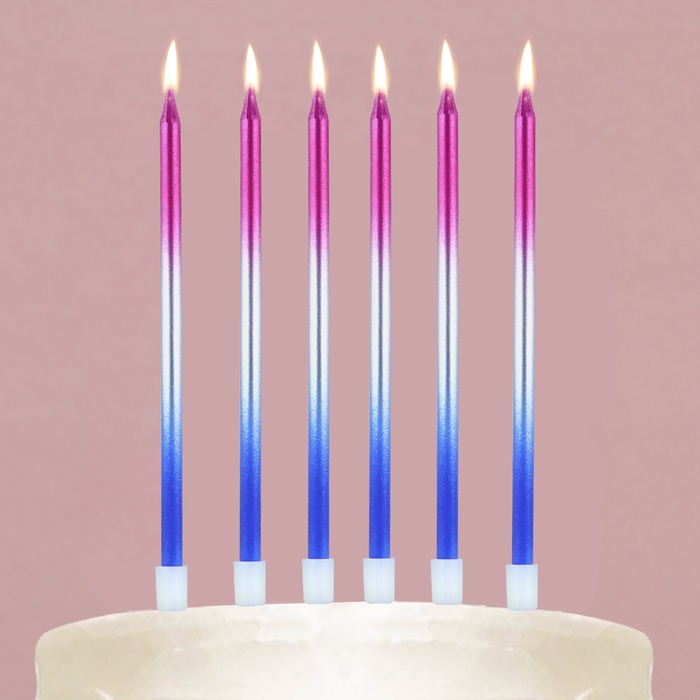 Свечи для торта «Make a wish», 7,5 х 18 см. - Фото 1