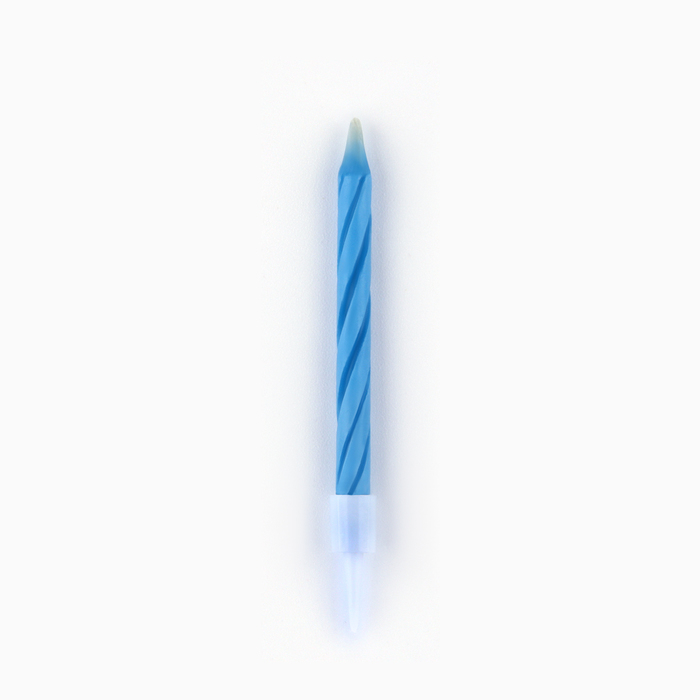 Свечи незадуваемые «В твой день рождения», голубые, 10 шт