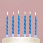 Свечи для торта незадуваемые «В твой день рождения», голубые, 10 шт. - фото 9529713