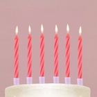 Свечи для торта незадуваемые «В твой день рождения», розовые, 10 шт. - фото 9529718