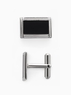 УЦЕНКА Набор мужской «Запонки + Зажим для галстука», прямоугольник с эмалью, чёрный, серебристая - Фото 2