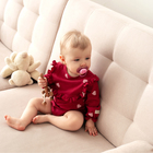 Боди детское с рюшами MINAKU, рост 62-68 см, красное - фото 808993650