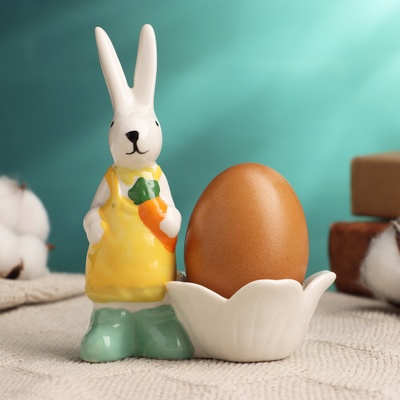 Подставка под яйцо TAKE IT EASY «Фигурка: Кролик», 8×6×12 см, МИКС