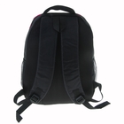 Рюкзак школьный "Клетка", 1 отдел, 1 наружный и 2 боковых кармана, усиленная спинка, чёрный/розовый - Фото 3