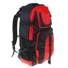 Рюкзак туристический "Турист", 1 отдел, 2 наружных и 2 боковых кармана, усиленная спинка, объём - 34л, красный/чёрный - Фото 2