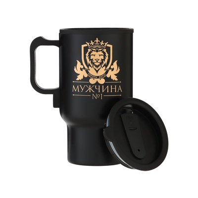Термокружка, 450 мл, Автомобильная "Король дорог", сохраняет тепло 4 ч, 12 х 17 см