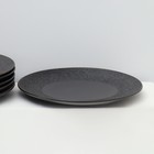 Тарелки обеденные фарфоровые Magistro Lofty, 6 предметов: d=26,7 см, цвет чёрный - Фото 3