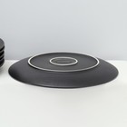 Тарелки обеденные фарфоровые Magistro Lofty, 6 предметов: d=26,7 см, цвет чёрный - Фото 4