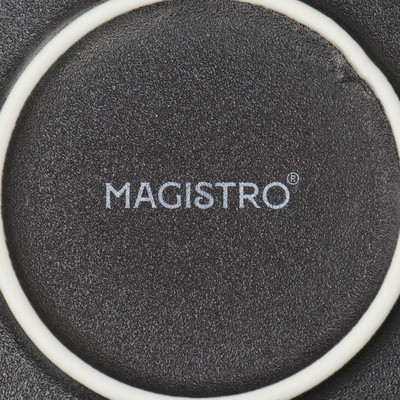 Тарелки Magistro Lofty, d=26.7 см, набор 6 шт., фарфор, чёрные