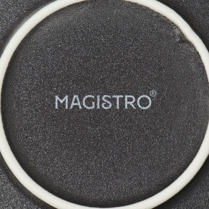 Набор тарелок обеденных фарфоровых Magistro Lofty, 6 предметов: d=26,7 см, цвет чёрный - фото 1919966348