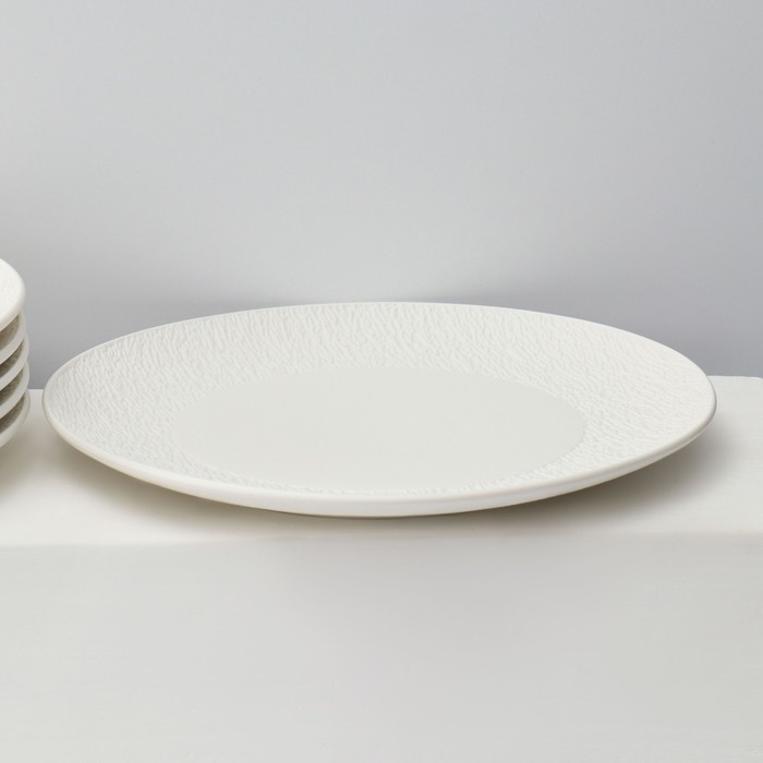 Набор тарелок обеденных фарфоровых Magistro Lofty, 6 предметов: d=26,7 см, цвет белый - фото 1928562225