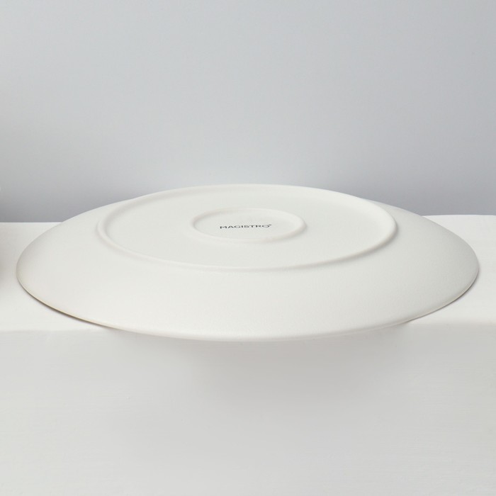 Набор тарелок обеденных фарфоровых Magistro Lofty, 6 предметов: d=26,7 см, цвет белый - фото 1928562226