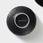 Набор мисок фарфоровых Magistro Lofty, 2 предмета: 300 мл, d=12 см, цвет черный - Фото 5