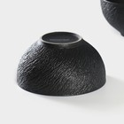 Салатники Magistro Lofty, 600 мл, d=14 см, набор 2 шт., фарфор, чёрные - Фото 4