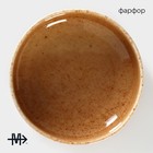 Тарелка глубокая Magistro Stone, d=18 см, фарфор, бежевая - Фото 2