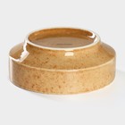 Тарелка глубокая Magistro Stone, d=18 см, фарфор, бежевая - Фото 3