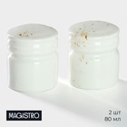 Набор для специй 2 пред Magistro "Церера" солонка, перечница, цвет бело-золотой 9883762