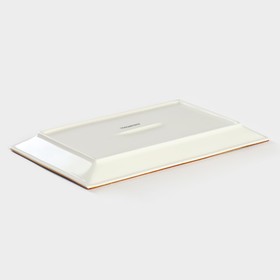 Блюдо сервировочное Magistro «Церера», фарфор, 28×17,5×2 см, белое