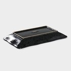 Блюдо сервировочное с соусником Magistro «Ночной дождь», 31×18.5×4 см, фарфор, чёрное - Фото 3