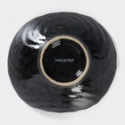Креманка сервировочная фарфоровая Magistro «Ночной дождь», 180 мл, 12,7×11,7×5,6 см, цвет чёрный - фото 4433837