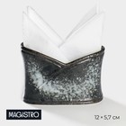 Салфетница Magistro «Ночной дождь», 12×5.7×8.2 см, фарфор, чёрная - Фото 1