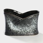 Салфетница Magistro «Ночной дождь», 12×5.7×8.2 см, фарфор, чёрная - Фото 3