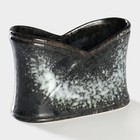 Салфетница Magistro «Ночной дождь», 12×5.7×8.2 см, фарфор, чёрная - Фото 4