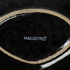 Менажница фарфоровая 3 ячейки Magistro «Ночной дождь», 20,5×3 см, цвет чёрный - Фото 6