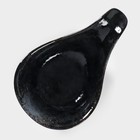 Соусники Magistro «Ночной дождь», 100 мл, на подставке 35×12×1 см, набор 3 шт., фарфор, чёрные - Фото 6