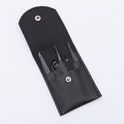 Набор маникюрный, 5 предметов, в футляре, чёрный - Фото 3