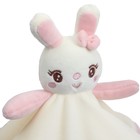 Комфортер - игрушка для сна новорожденных, Крошка Я «Милая зайка», погремушка, белый/розовый - Фото 4