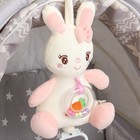 Подвеска музыкальная на кроватку/коляску Крошка Я «Милая зайка», заводная, с погремушкой, от 3 мес. - Фото 3