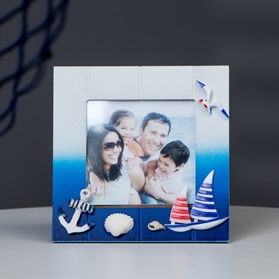 Фоторамка для фото 9×9 см «Морской стиль», дерево