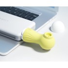Бесконтактный вакуумно- волновой стимулятор клитора, 10 режимов вибрации, USB, силикон, желтый - Фото 7