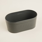 Хлебница металлическая с бамбуковой крышкой SL Home «каса Перфекто», 2 предмета: хлебница 36×20×15.5 см, длина ножа 28.3 см - Фото 6